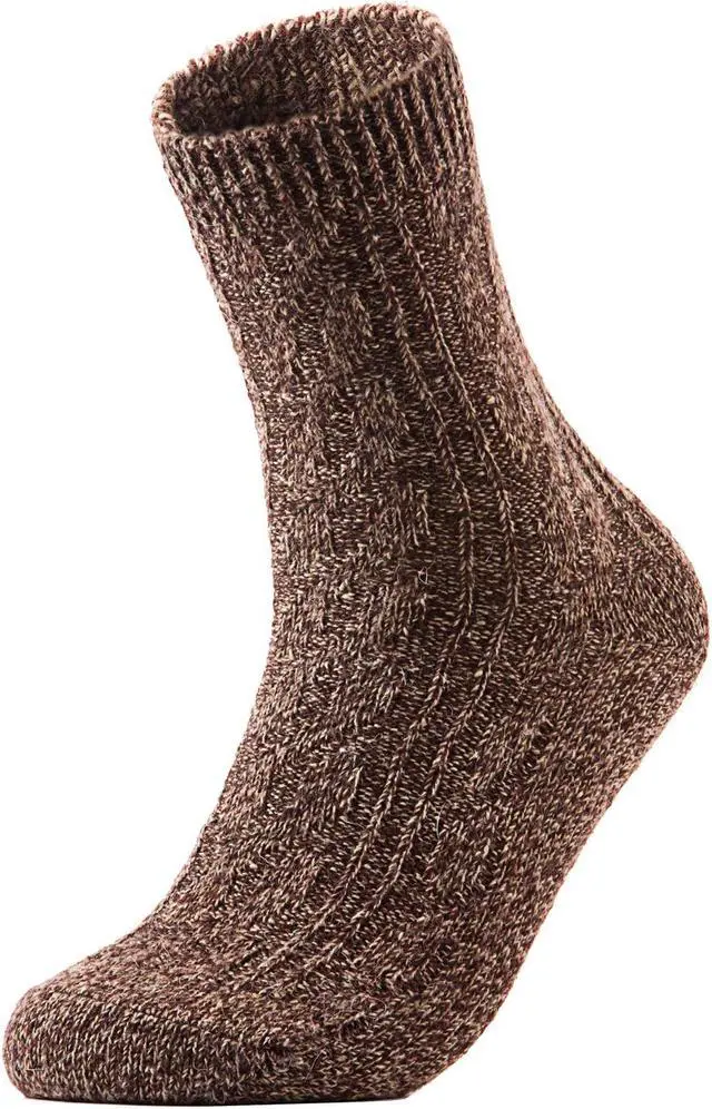 Alt view image 2 of 7 - AATMart Women's 7 Pairs Wool Blend Crew Socks. Outstanding Quality Ideal for the Cold Winter Weather Size 6-9 HR1613 (Assorted)