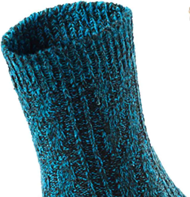 Alt view image 5 of 5 - AATMart Women's 4 Pairs Wool Blend Crew Socks. Outstanding Quality Ideal for the Cold Winter Weather Size 6-9 HR1613 (Blue)