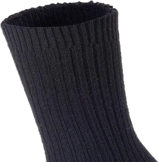 Alt view image 2 of 4 - Men's 4 Pairs High Performance Wool Socks | Breathable & Lightweight Crew Socks as Hiking Socks & Running Socks FS03 Medium  (Black)