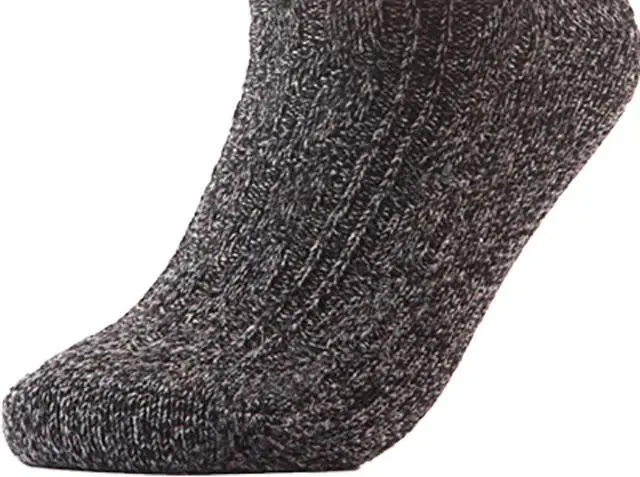 Alt view image 3 of 5 - AATMart Women's 4 Pairs Wool Blend Crew Socks. Outstanding Quality Ideal for the Cold Winter Weather Size 6-9 HR1613 (Dark Grey)