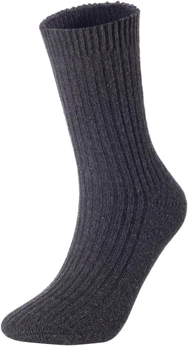 Alt view image 2 of 4 - Meso Women's Big Girl's 4 Pairs Comfortable Gorgeous Durable & Breathable Wool Crew Socks for Daily Use FS03 Medium (Dark Grey, Grey, Coffee, Beige)