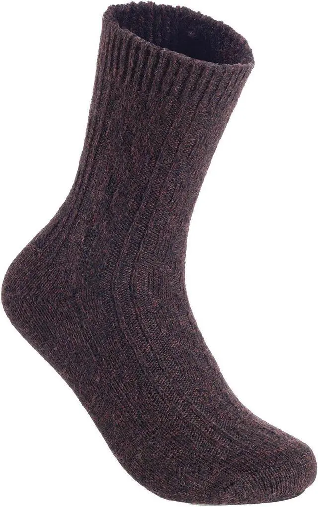 Alt view image 5 of 7 - Women's 7 Pairs Extra Comfortable Cozy Wool Crew Socks. Sweat Absorbent Great Activewear for Fun Sports Size 6-9 HR1613 Random