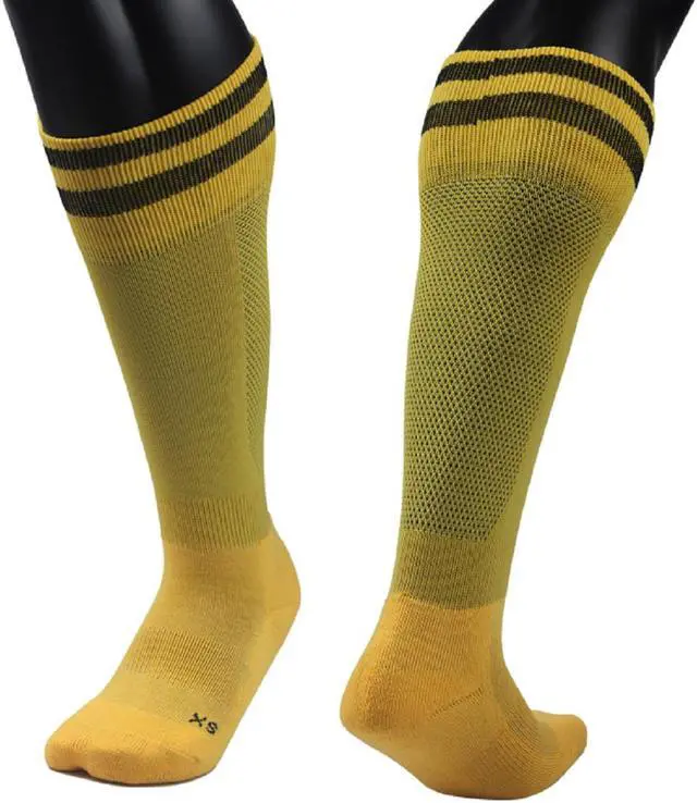 Main image of Meso Children's 1 Pair Ultra Comfortable Lightweight and Breathable Knee High Sports Crew Socks - High Quality Performance Sports Long Socks Size M(Yellow)