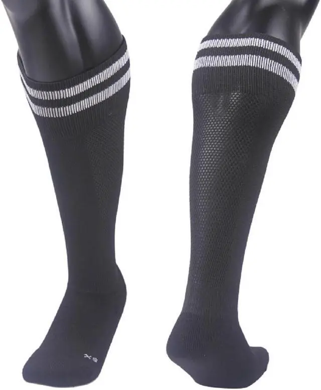 Main image of Meso Children's 1 Pair Ultra Comfortable Lightweight and Breathable Knee High Sports Crew Socks - High Quality Performance Sports Long Socks Size XS(Black)