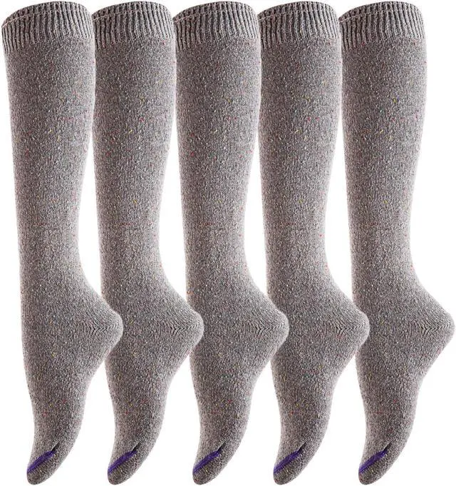 Main image of Meso Women's 5 Pairs Pack Truly Beautiful Knee-High Cotton Socks. Soft, Comfortable and Durable Size 6-9 M158212 5pc5 (Coffee)