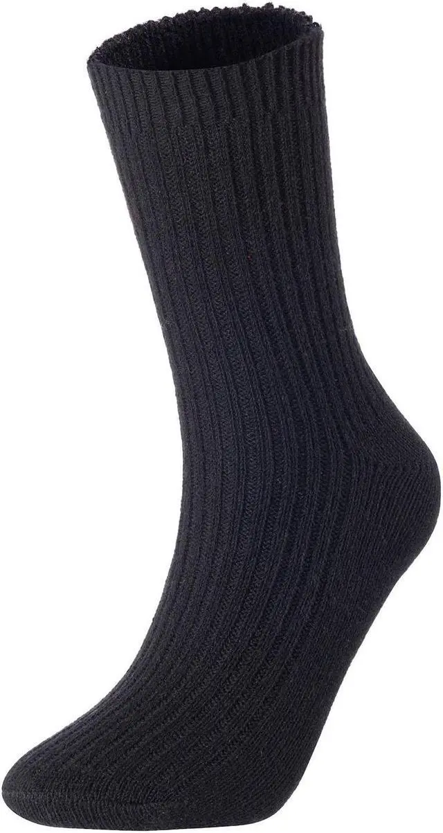Alt view image 2 of 4 - Men's 4 Pairs High Performance Wool Crew Socks | Breathable & Lightweight as Hiking & Running Socks FS03 Medium (Black, Dark Grey, Grey, Coffee)