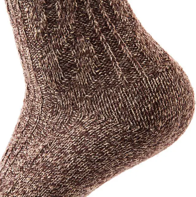 Alt view image 4 of 5 - Women's 6 Pairs Ultralight Breathable Cozy Wool Crew Socks. Sweat Absorbent Great Activewear for Fun Sports Size 6-9 HR1613(Brown)