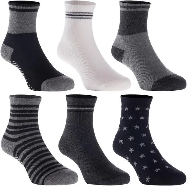 Meso Children's 6 Pairs Premium Quality Apparel Cotton Crew Socks | Non-Sweat Hip and Trendy Durable Kids Socks Size 14-36 Months