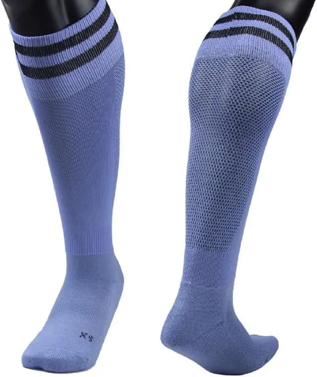 Main image of Meso Children's 1 Pair Ultra Comfortable Lightweight and Breathable Knee High Sports Crew Socks - High Quality Performance Sports Long Socks Size XS(Light Blue)