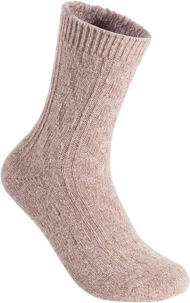 Alt view image 4 of 7 - Women's 7 Pairs Extra Comfortable Cozy Wool Crew Socks. Sweat Absorbent Great Activewear for Fun Sports Size 6-9 HR1613 Random