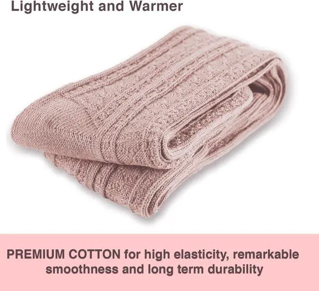 Alt view image 6 of 6 - Meso Big Girl's Women's 2 Pairs Awesome Thigh High Cotton Socks, Comfortable, Soft and Super Durable M1025 6-9 2p-05 (Beige)