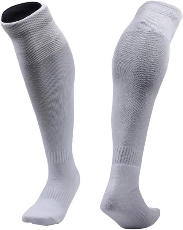 Alt view image 2 of 4 - Meso Men's 1 Pair Ultra Comfortable Lightweight and Breathable Knee High Sports Crew Socks - High Quality Performance Sports Long Socks Size L White