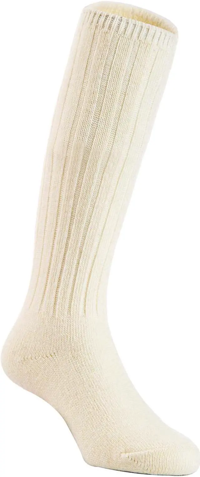 Alt view image 2 of 4 - Lian LifeStyle Fascinating Children's 2 Pairs Knee High Wool Blend Boot Socks Resistant, Comfortable and Health Focused Size M(2-4Y)- (White)