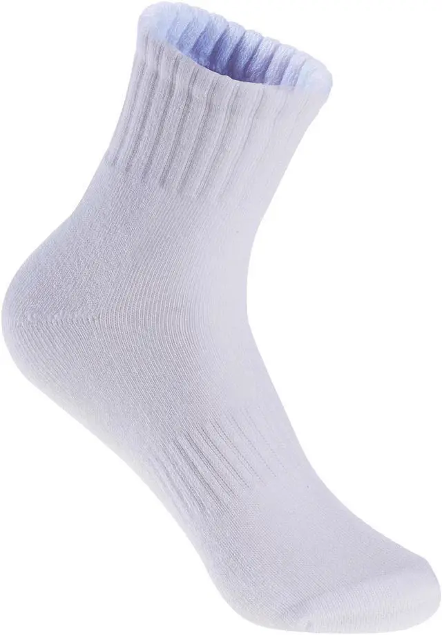 Main image of Lian LifeStyle Top Quality Children's 3 Pairs Sports Crew Socks Great for Sports: Running, Basketball, Soccer Size M 9Y-12Y JH0105 (White)