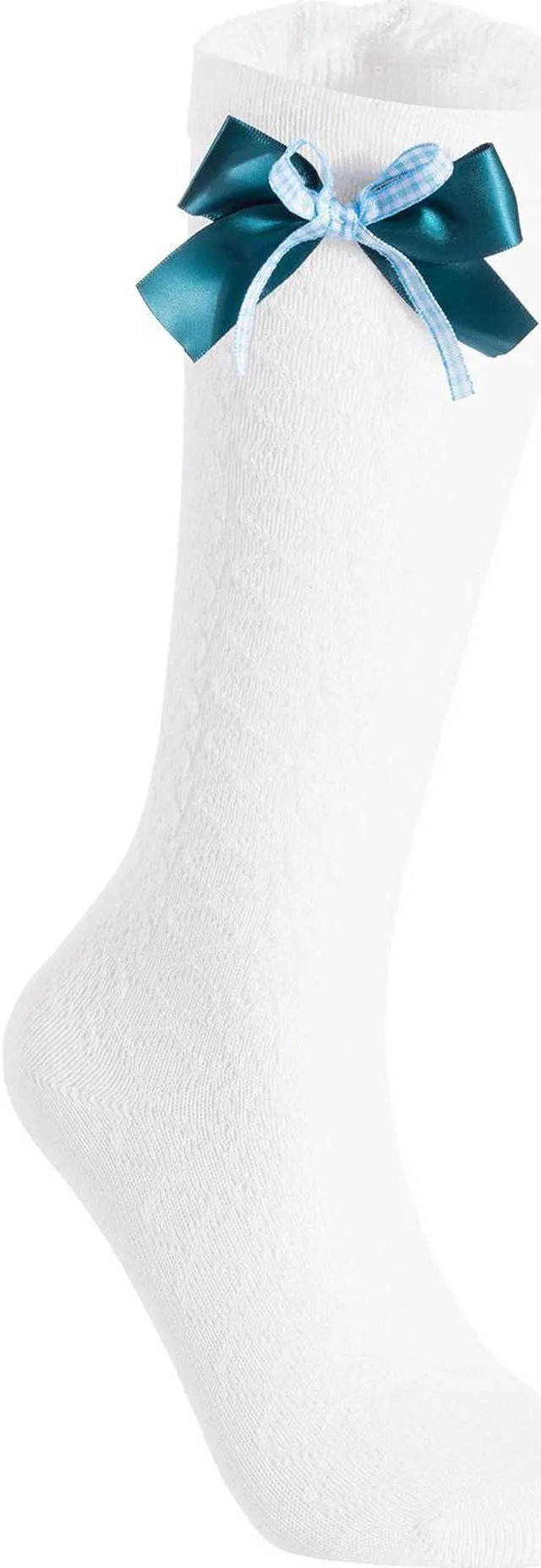 Alt view image 3 of 3 - Lian LifeStyle 2 Pairs Cute Knee High Cotton Socks for Girls. Breathable & Warm Great Party Gift Idea for any Holiday CM01 Size (6Y-10Y)