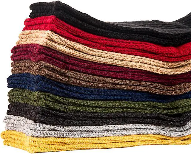 Alt view image 2 of 2 - Lian LifeStyle Women's 2 Pairs Comfortable Wool Crew Socks With a Wide Range of Colors. Perfect Fit, Cute and Cozy For Healthy Feet Size 6-9(Black)