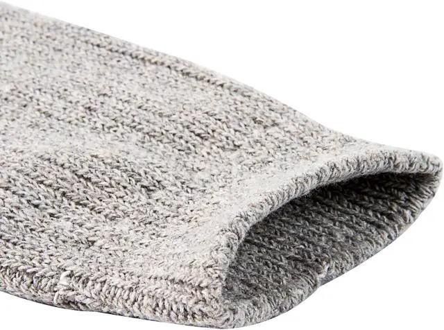 Alt view image 2 of 3 - Lian LifeStyle Ultralight, High-Performance & Great Activewear Men's 4 Pairs Breathable Wool Crew Socks For All Season and Weather Size 6-9 (Light Gray)
