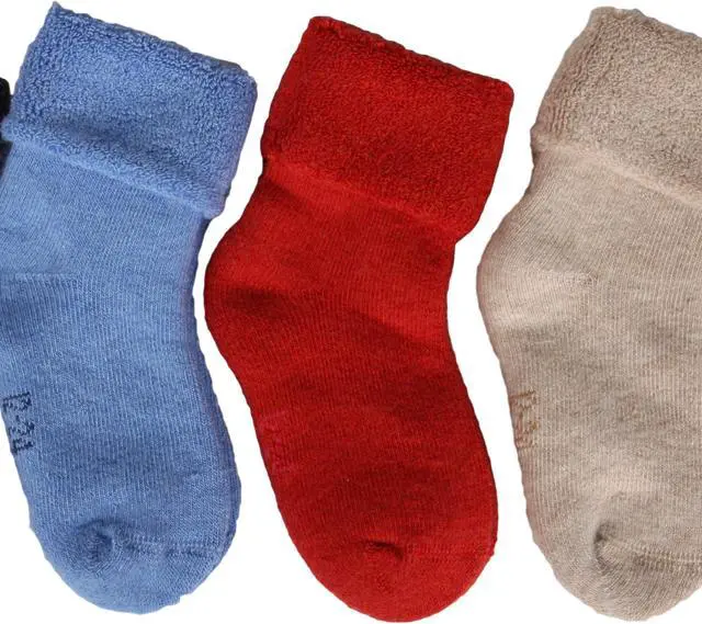 Alt view image 2 of 3 - Lian LifeStyle Fantastic Children's 4 Pairs Wool Blend Crew Socks Super Comfortable, Adorable and Durable Size (S) 0M-6M
