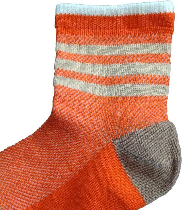 Alt view image 2 of 3 - Lian LifeStyle Children's 5 Pairs Premium Cotton Crew Socks. Durable, Lightweight & Effective - Sweat Absorbent Great for Sports Strips Size(3Y-5Y)