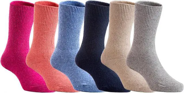 Main image of Lian LifeStyle Adorable, Fantastic, Super Comfortable And Soft 4 Pairs Children Wool Crew Socks Size 2Y-4Y (Boy Random Color)
