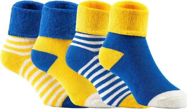 Main image of Lian LifeStyle Cute Baby Boy's 4 PairsCotton Crew Socks Comfortable, fancy and Healthy ZM04 Size 6 Month-12 Month