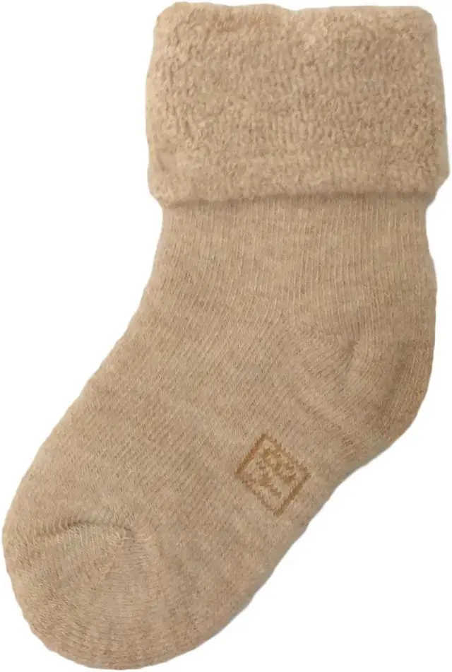 Alt view image 4 of 4 - Lian LifeStyle Soft, Fantastic, Adorable And Super Comfortable Children's 3 Pairs Wool blend Crew Socks Plain Color Size (Girl) 12M-24M (Beige)