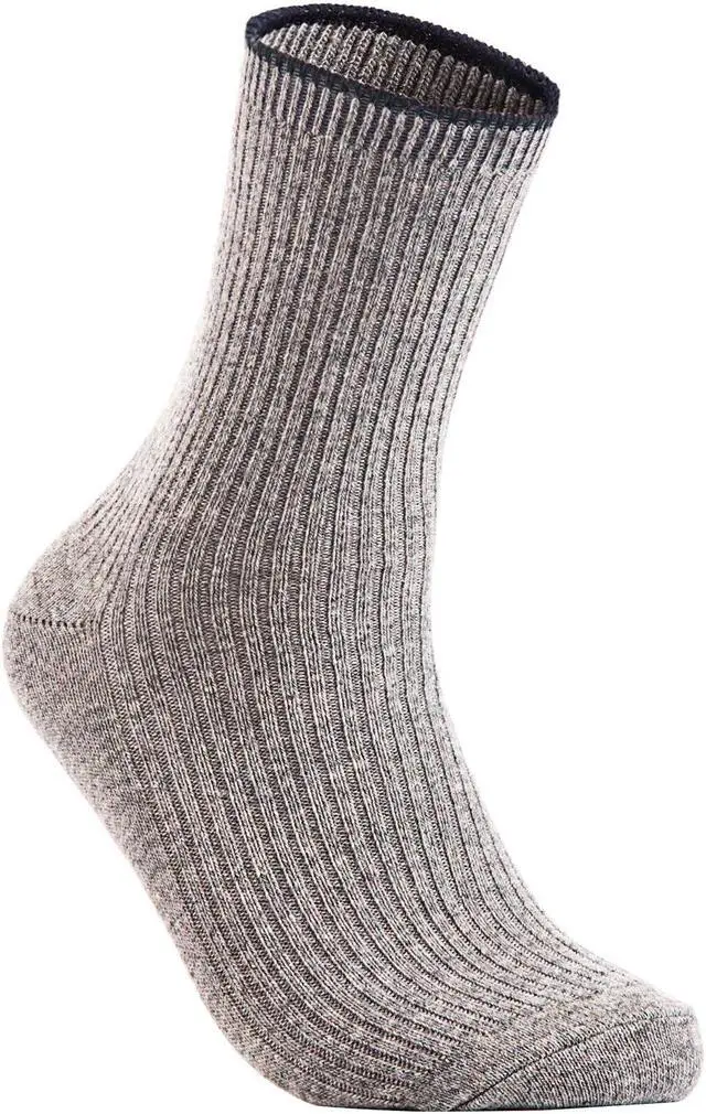 Alt view image 2 of 4 - Lian LifeStyle Big Girl's Women's 4 Pairs Gorgeous, Comfortable & Cozy, Durable & Breathable Wool Crew Socks for Daily Use 1612 Size 6-9 (No Black)