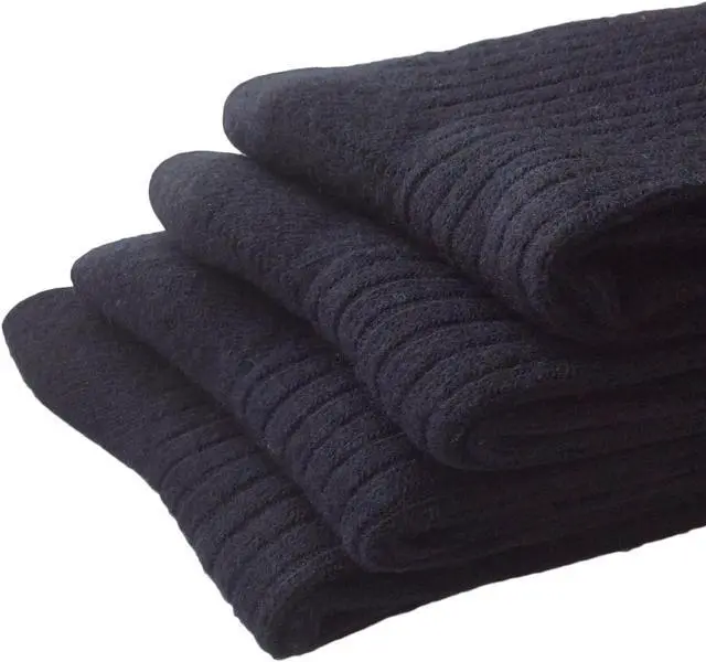 Alt view image 2 of 3 - Lian LifeStyle Ultralight Men's 6 Pairs Wool Crew Socks Sweat Absorbent- Great Activewear For Fun Sports, all Season & Weather HR16116 Size (Black)