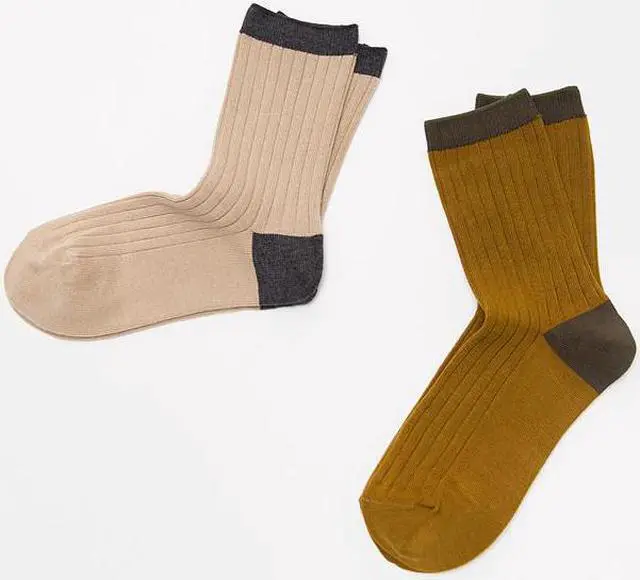 Alt view image 3 of 4 - Lian LifeStyle Attractive Women's 4 Pairs Cotton Crew Socks With Super high Quality Soft Fibers Size 6-9  HR1761 (Olive)