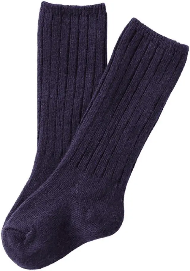 Main image of Lian LifeStyle Children's 1 Pair Fascinating Knee High Wool Socks. Resistant, Comfortable and Health Focused FS02 Size 2-4Y (Purple)