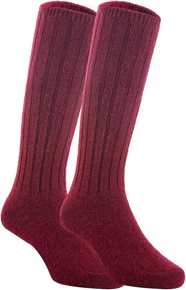 Main image of Lian LifeStyle Unisex Baby Children 1 Pair Resistant Knee High Wool Blend Socks Fascinating, Comfortable and health Focused LFS02 Size 0-2Y (Wine)
