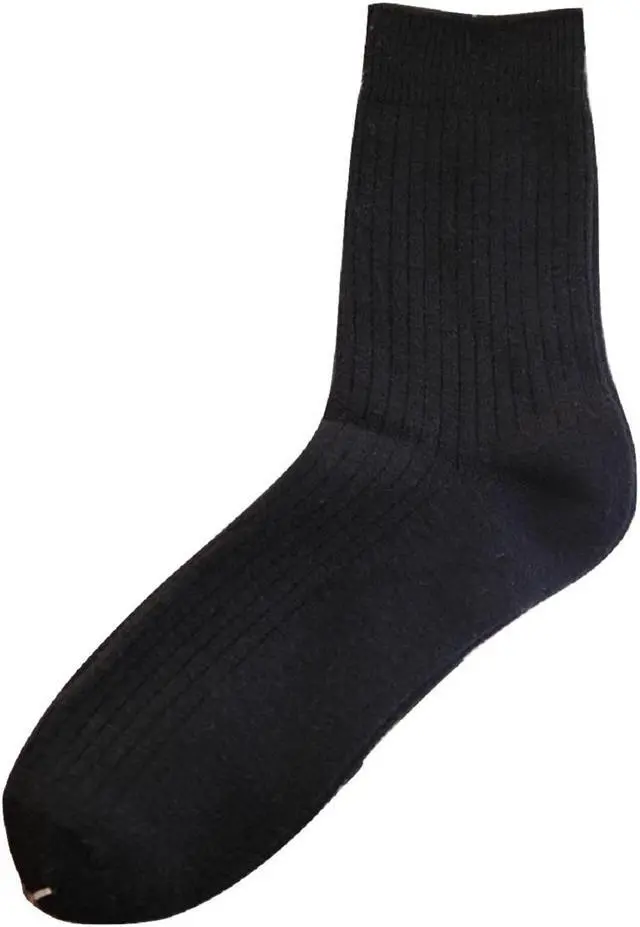 Main image of Lian LifeStyle Ultralight Men's 6 Pairs Wool Crew Socks Sweat Absorbent- Great Activewear For Fun Sports, all Season & Weather HR16116 Size (Black)