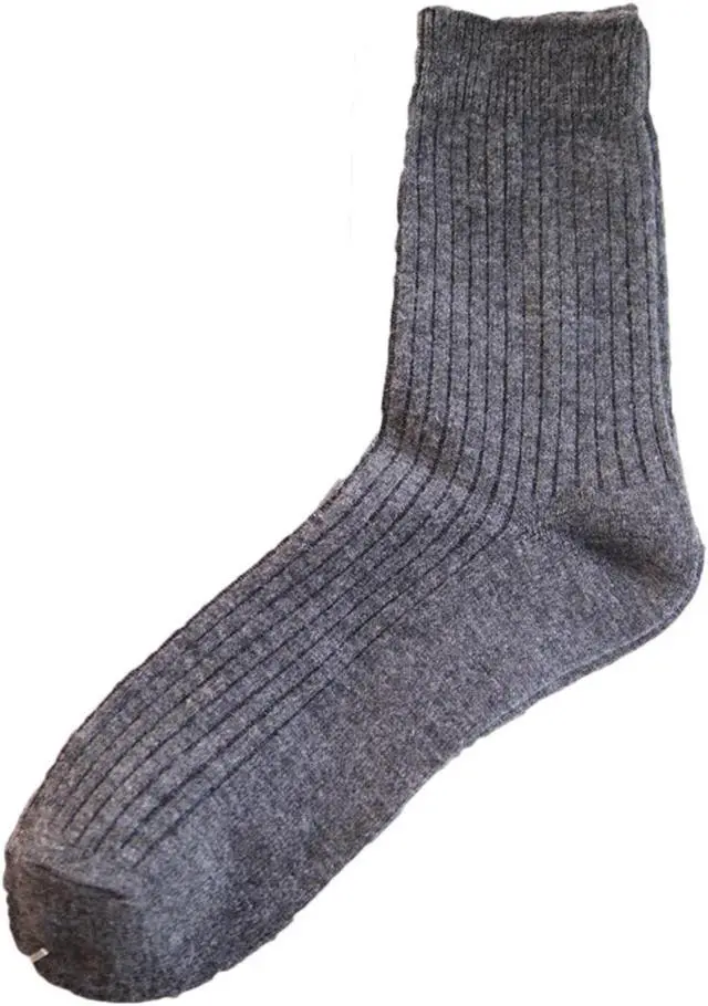Alt view image 3 of 3 - Lian LifeStyle Ultralight Men's 6 Pairs Wool Crew Socks Sweat Absorbent- Great Activewear For Fun Sports, all Season & Weather HR16116 Size 6-9-(Grey)