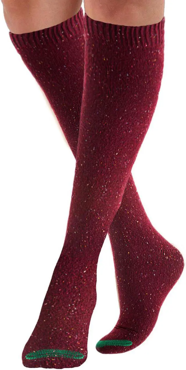 Alt view image 4 of 5 - AATMart Women's 1 Pair Attractive Breathable Extra Soft Lightweight Moisture Wicking & Comfortable Knee-High Cotton Socks Size 6-9 1pc4 T158212 (Wine)