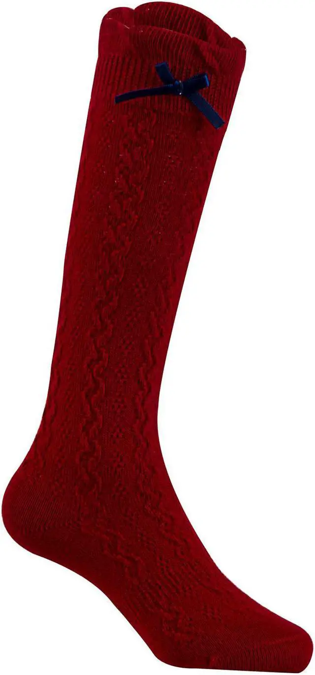 Alt view image 3 of 4 - Lian LifeStyle 6 Pairs Cute Knee High Cotton Socks for Girls. Breathable, Warm, Perfect for Mobility & Athletic Toddlers JH0507 Size 2Y-5Y(Assorted)