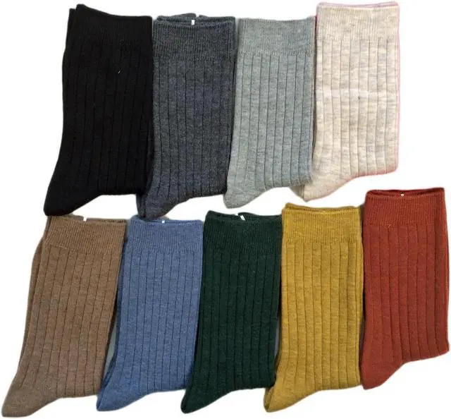 Alt view image 2 of 4 - AATMart Women's 4 Pairs Outstanding Quality Wool Socks | Breathable Lightweight Crew Socks Ideal for Cold Weather Size 6-9 HR1690 Camel