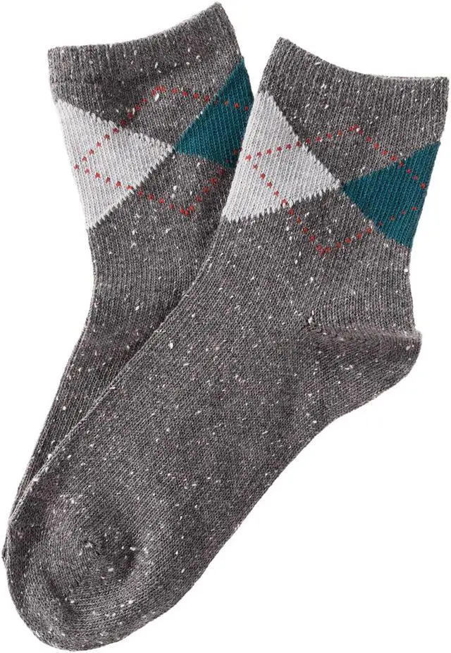 Main image of Lian LifeStyle Cute, Breathable & Fashionable Big Girl's Women's 5 Pairs Cotton Crew Socks HR1780 Size 6-9(Colors)