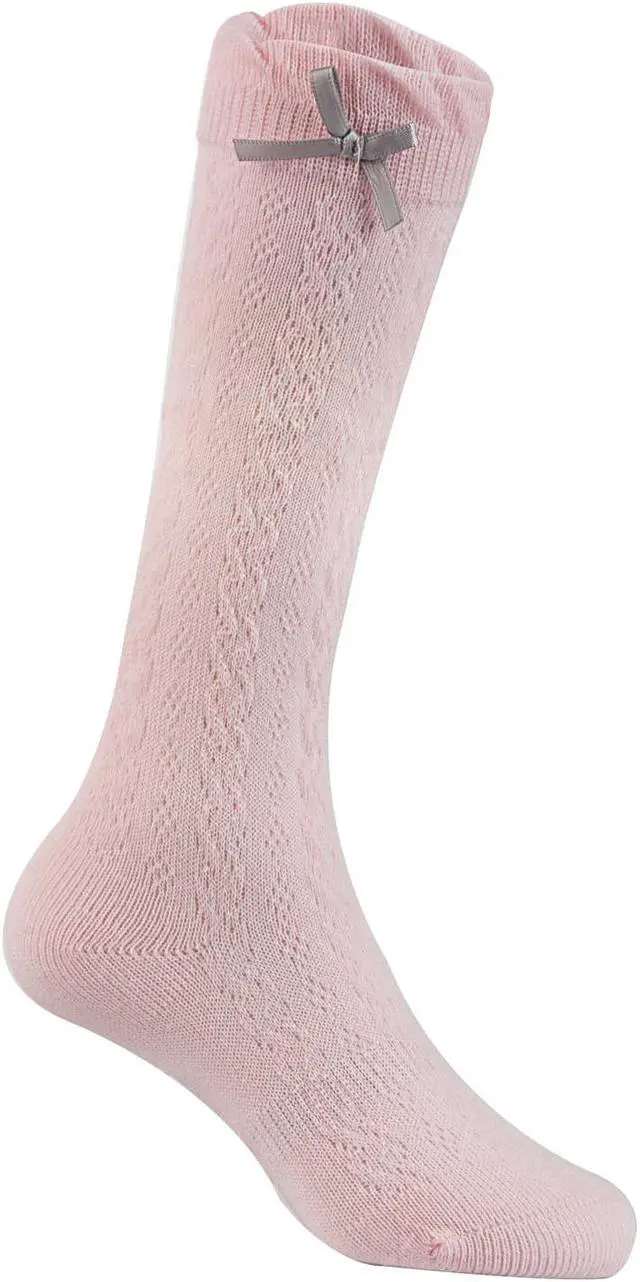 Alt view image 2 of 4 - Lian LifeStyle 6 Pairs Cute Knee High Cotton Socks for Girls. Breathable, Warm, Perfect for Mobility & Athletic Toddlers JH0507 Size 2Y-5Y(Assorted)