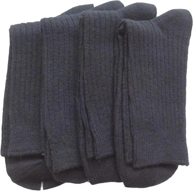 Alt view image 3 of 3 - Lian LifeStyle Ultralight Men's 6 Pairs Wool Crew Socks Sweat Absorbent- Great Activewear For Fun Sports, all Season & Weather HR16116 Size (Black)