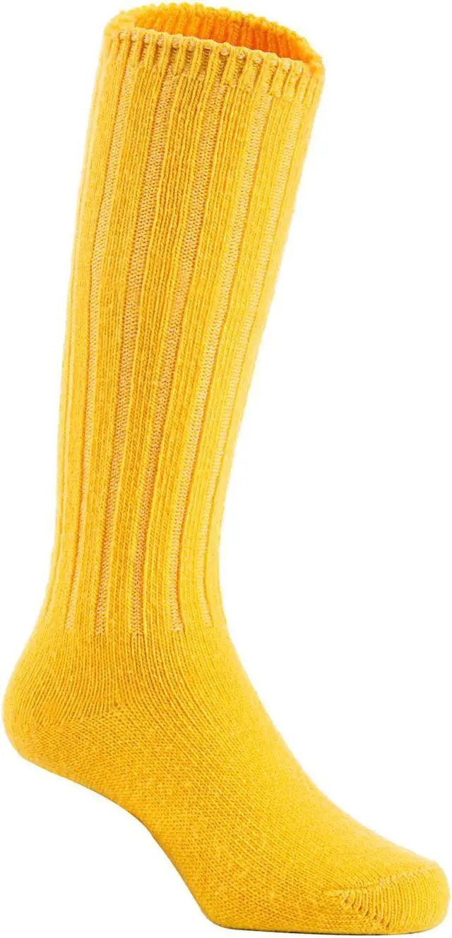 Alt view image 2 of 4 - Lian LifeStyle Fascinating Children's 4 Pairs Knee High Wool Blend Boot Socks Resistant, Comfortable and Health Focused Size S(0-2Y)- (Yellow)