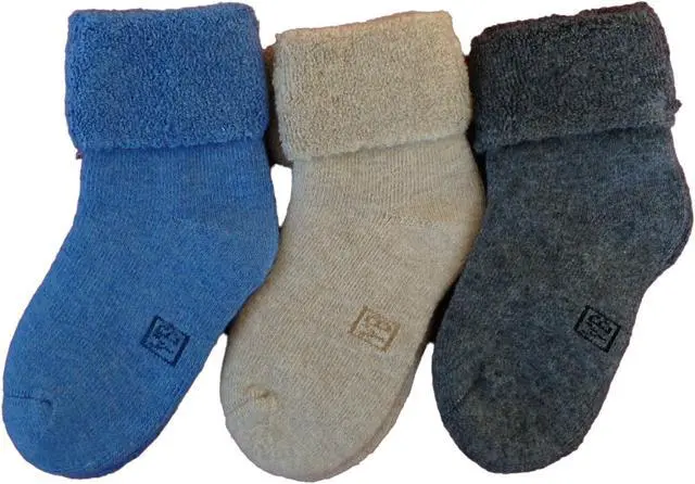 Alt view image 3 of 3 - Lian LifeStyle Fantastic Children's 4 Pairs Wool Blend Crew Socks Super Comfortable, Adorable and Durable Size (S) 0M-6M