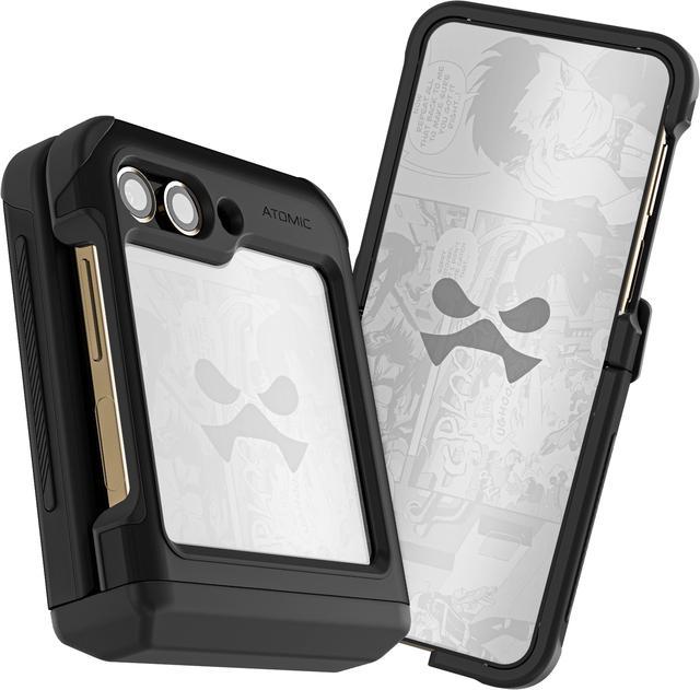Ghostek ATOMIC slim Galaxy Z Flip5 Case Clear with Black Aluminum Metal  Bumper Premium Rugged Heavy Duty Shockproof Protection Phone Covers  Designed for 2023 Samsung Galaxy Z Flip 5 (6.7 Inch) (Black) 