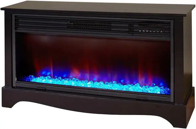 Alt view image 2 of 4 - LifeSmart ZCFP1034US lifezone electric infrared media fireplace heater black