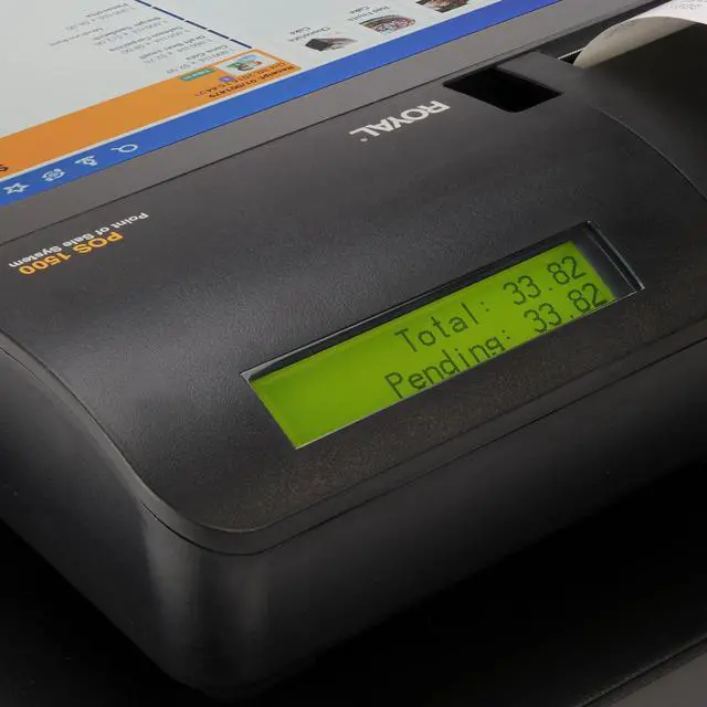 Alt view image 7 of 12 - Royal POS 1500 Point of Sale Cash Management System with Built-in Thermal Printer (89207J)