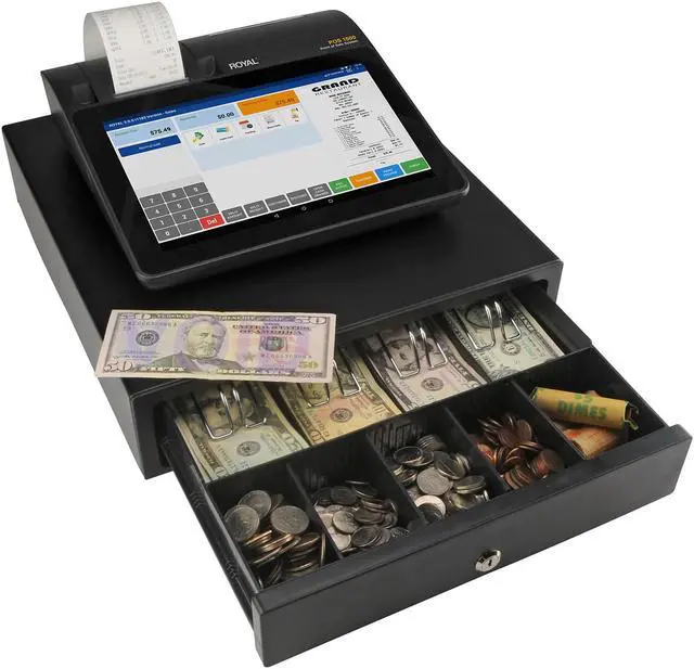Alt view image 6 of 12 - Royal POS 1500 Point of Sale Cash Management System with Built-in Thermal Printer (89207J)