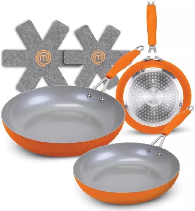 MasterChef MC3002 5 Pieces Champions Fry Pan Set Orange 
