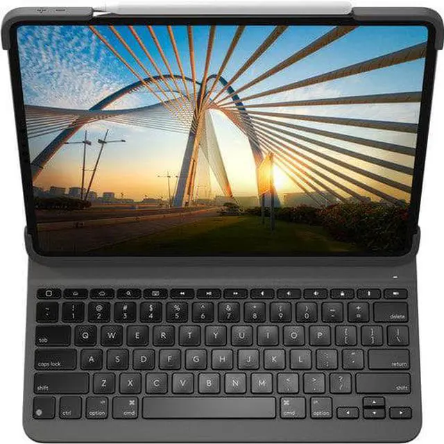 Alt view image 15 of 15 - Logitech SLIM FOLIO PRO Backlit Bluetooth Keyboard Case for iPad Pro 12.9-inch (3rd and 4th gen) - Graphite