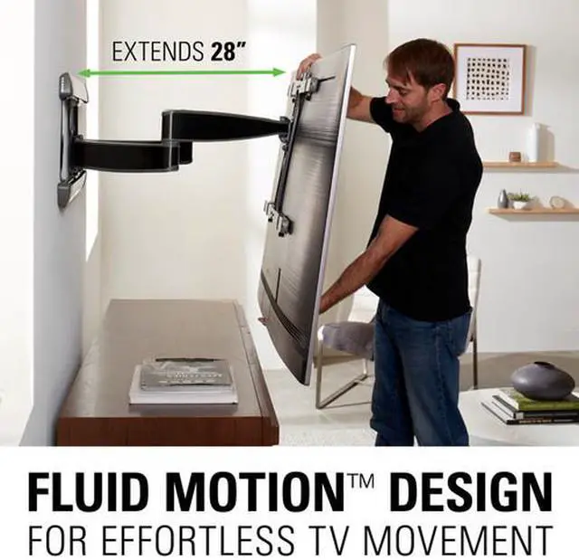 Alt view image 9 of 11 - Sanus VLF728 Large Full Motion TV Mount for 42" - 90" TV (Black)