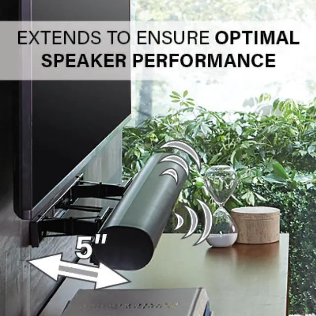 Alt view image 4 of 9 - SANUS WSSAWM1-B2 Extendable Soundbar Wall Mount Designed For Sonos Arc Sound bar