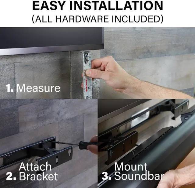 Alt view image 7 of 11 - SANUS WSSAWM1-W2 Extendable Wall Mount Designed For Sonos Arc Soundbar White
